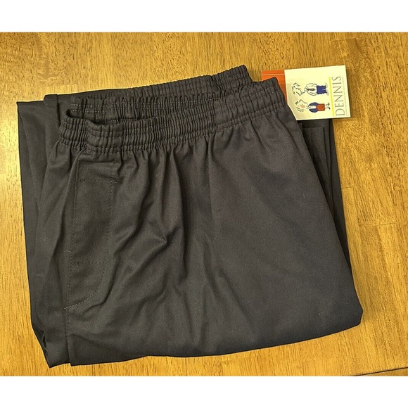 Dennis Uniform Pants Elastic Drawstring Waist Navy Blue Unisex Adult XXL NEW - Picture 1 of 5